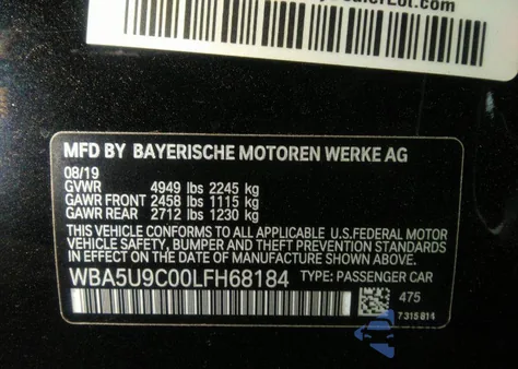 2020 BMW 3 Series M340I xDrive из США, поврежденный, VIN WBA5U9C00LFH68184